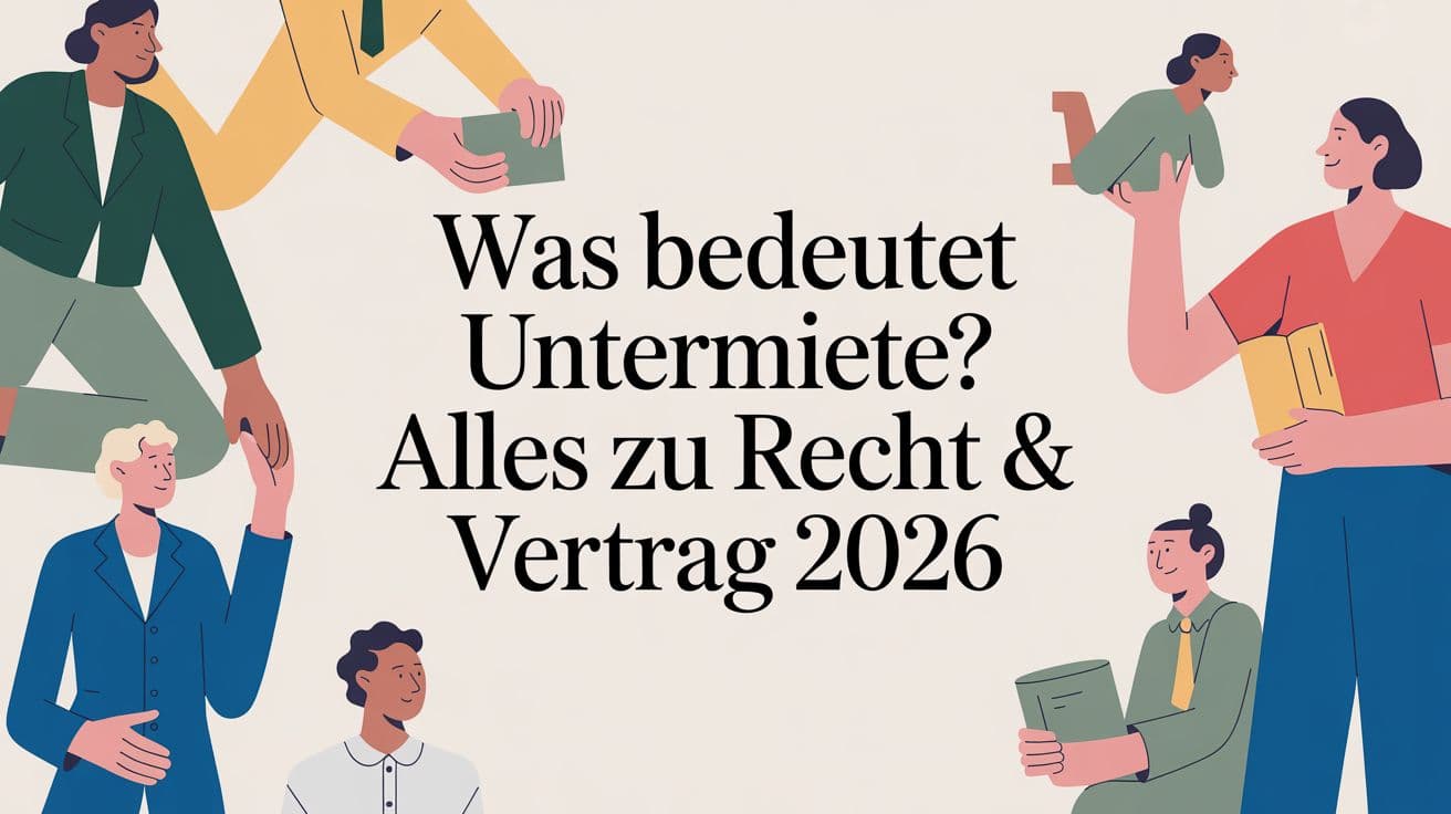 Was bedeutet Untermiete? Alles zu Recht & Vertrag 2026