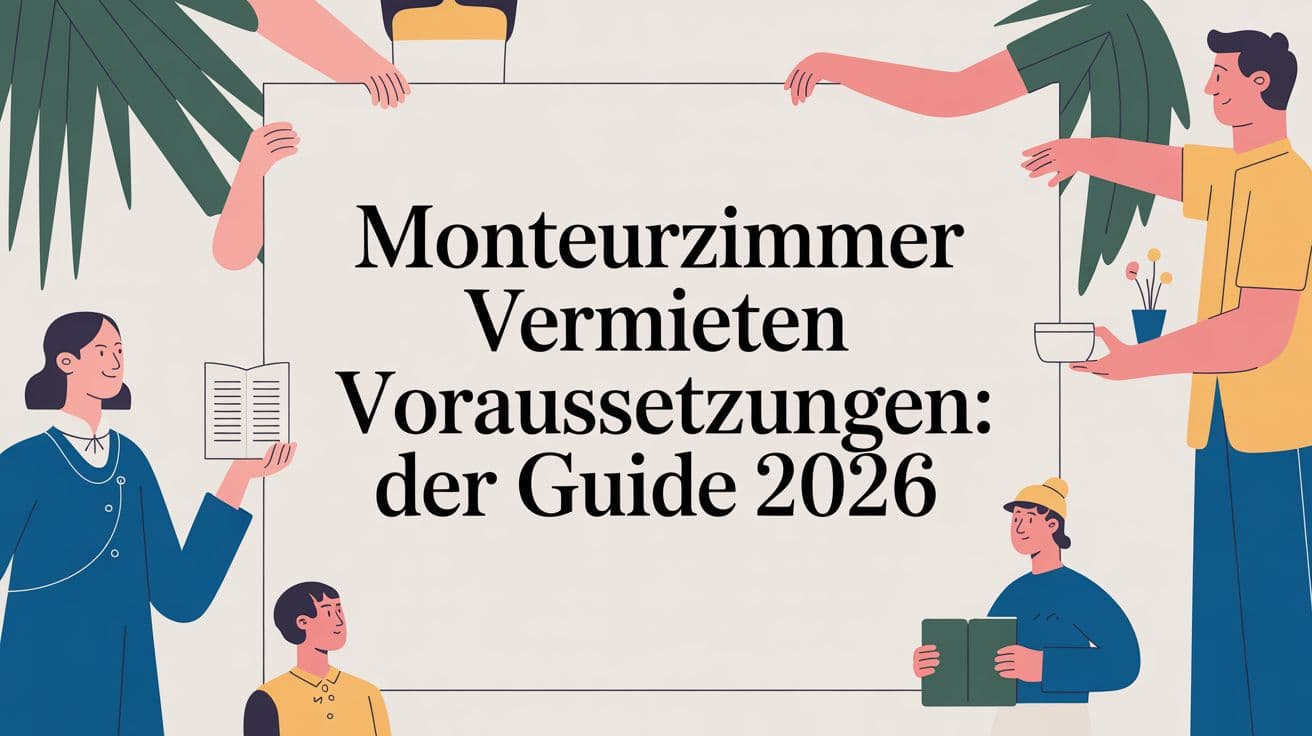 Monteurzimmer vermieten Voraussetzungen: Der Guide 2026